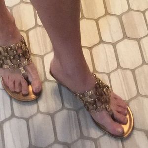 Gold decorative sandals